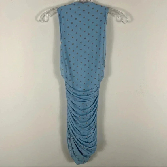 ❤️ Zara Women's Blue and Brown Dress XS - Picture 3 of 10